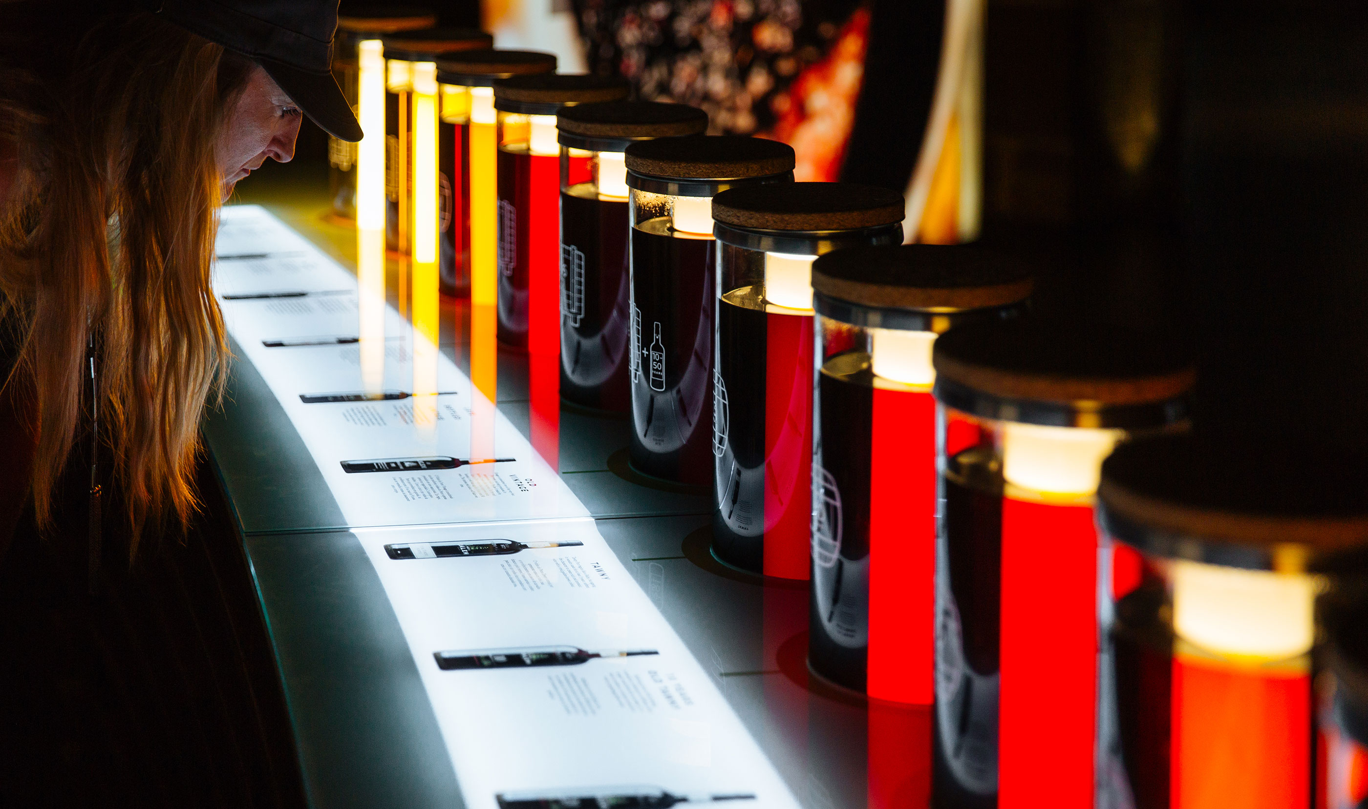 Diversas cores de vinho do Porto